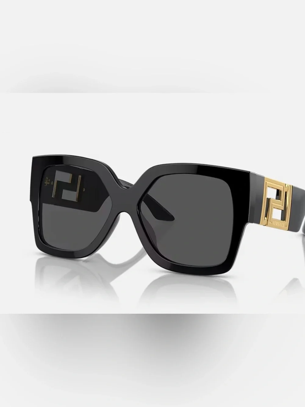 Versace Black Oversized Cat-Eye Sunglasses